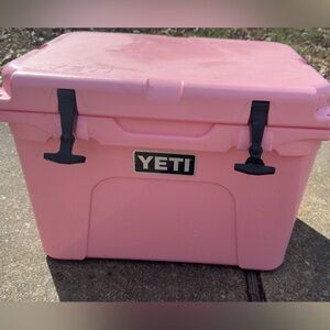 YETI Blush Pink Cooler with Black Latches